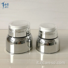 Barattolo airless acrilico argento lucido da 30 ml 50 ml
